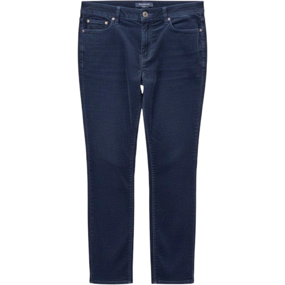 Talbots Womens Navy Blue Corduroy Straight Leg Stretch Pants Size 16 BD5204